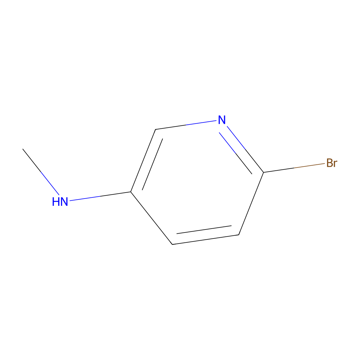 6-bromo-N-methylpyridin-3-amine molecular structure, CAS 1022641-52-6