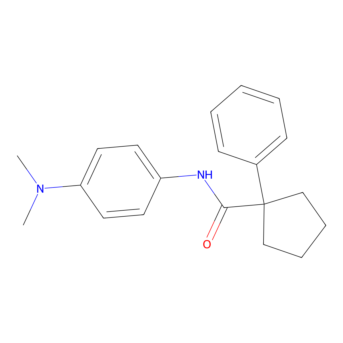 N-(4-(Dimethylamino)phenyl)(phenylcyclopentyl)formamide molecular structure, CAS 1022645-65-3