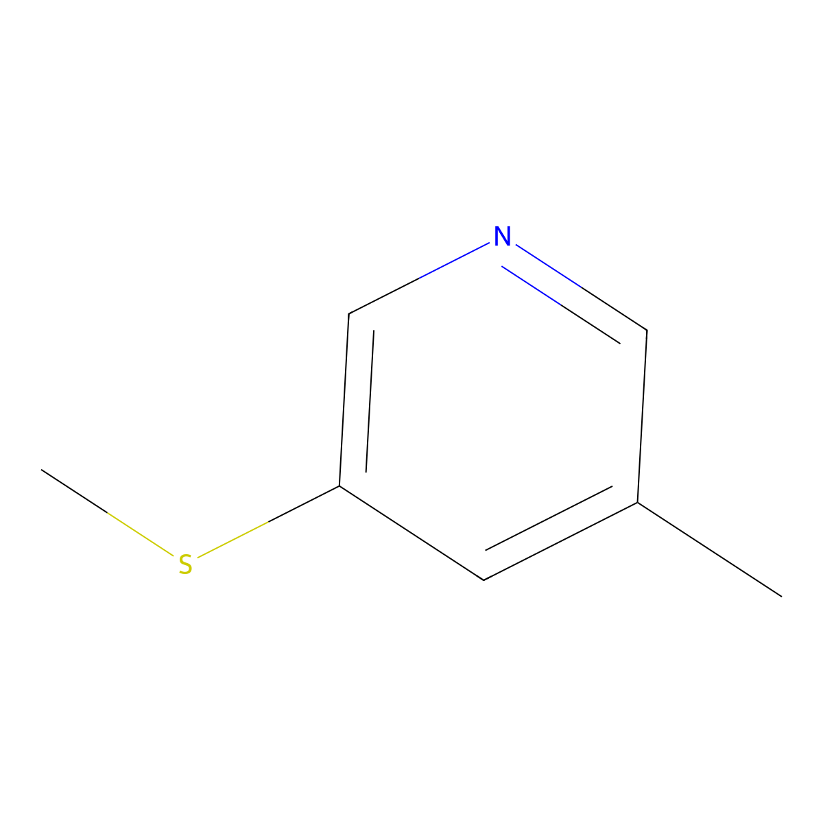 3-Methyl-5-methylsulfanylpyridine molecular structure, CAS 1022658-35-0