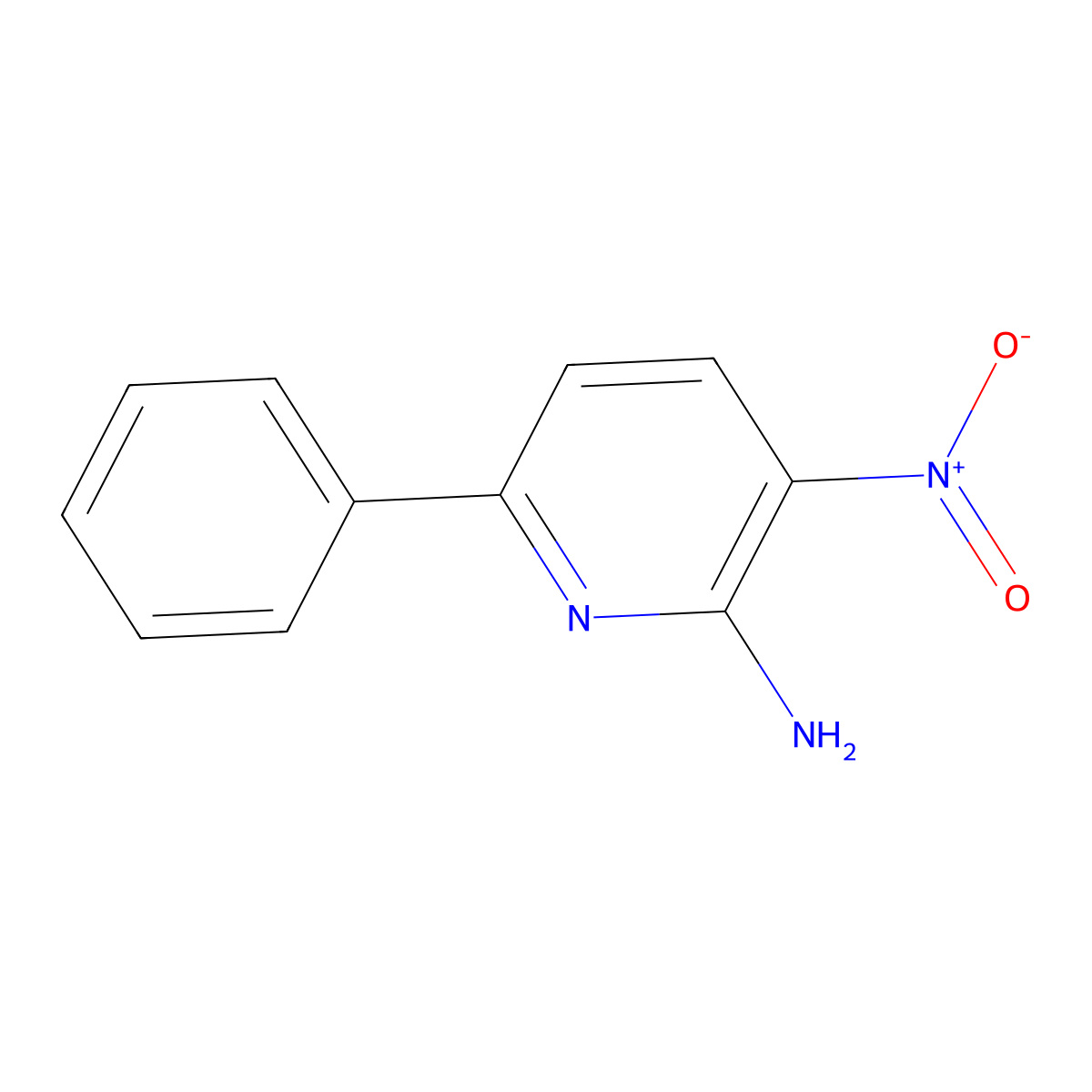 3-Nitro-6-phenylpyridin-2-amine molecular structure, CAS 102266-15-9