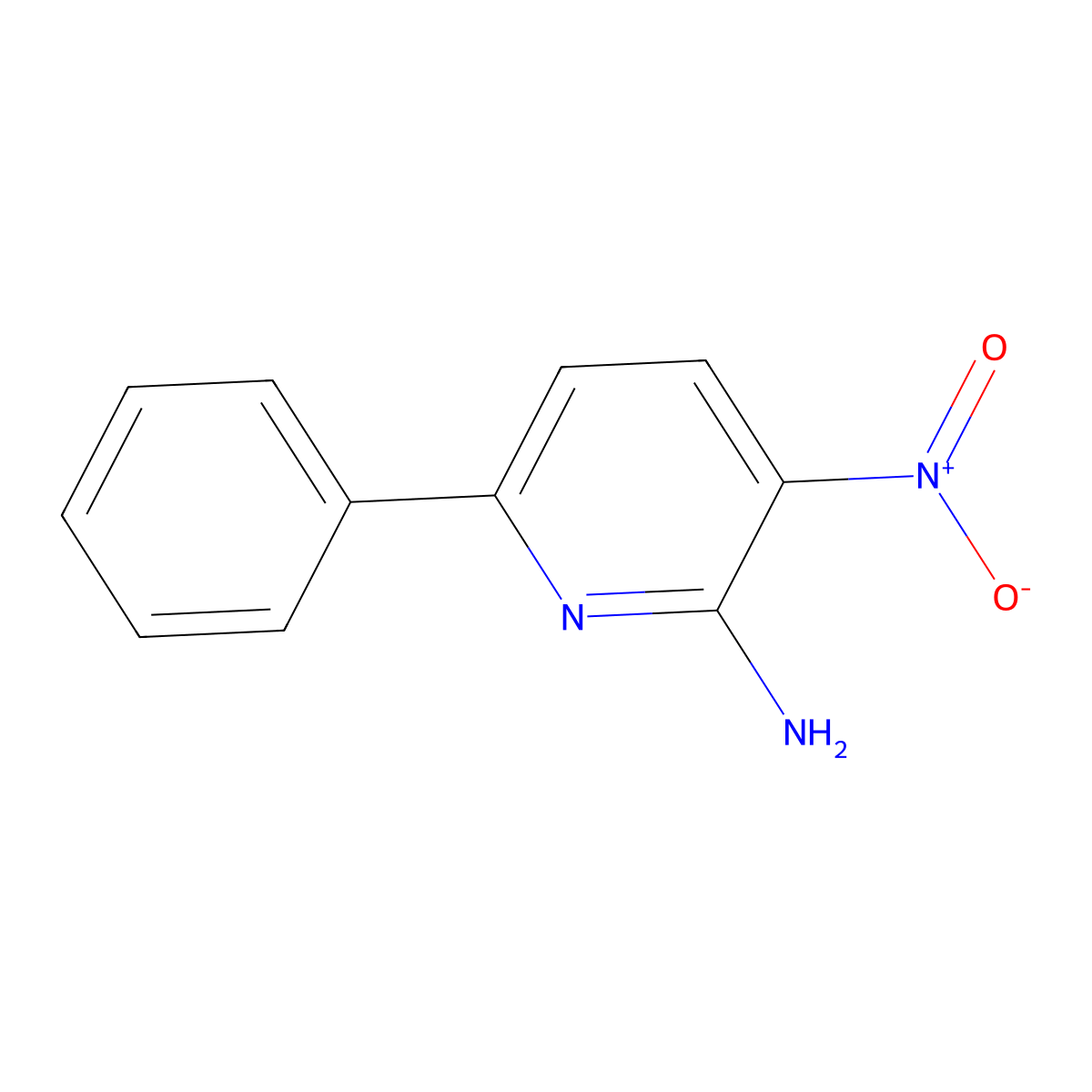 3-Nitro-6-phenylpyridin-2-amine molecular structure, CAS 102266-15-9