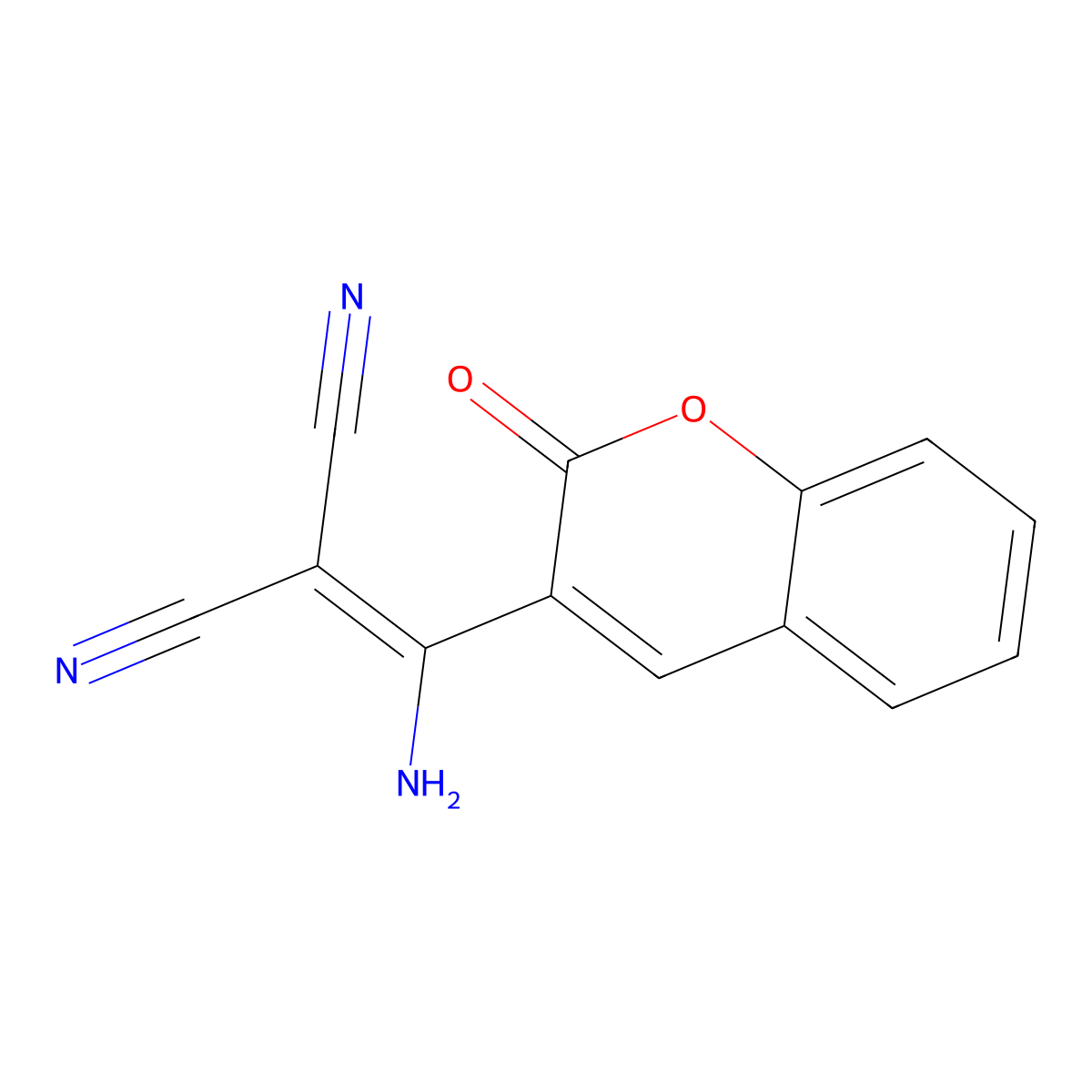 2-[Amino-(2-oxochromen-3-yl)methylidene]propanedinitrile molecular structure, CAS 102266-69-3