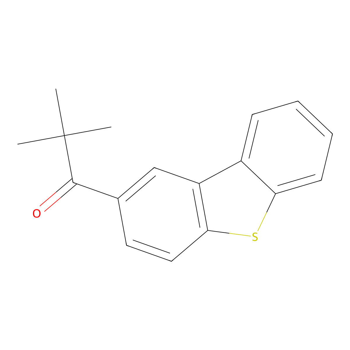 1-Dibenzothiophen-2-yl-2,2-dimethylpropan-1-one molecular structure, CAS 1022674-69-6