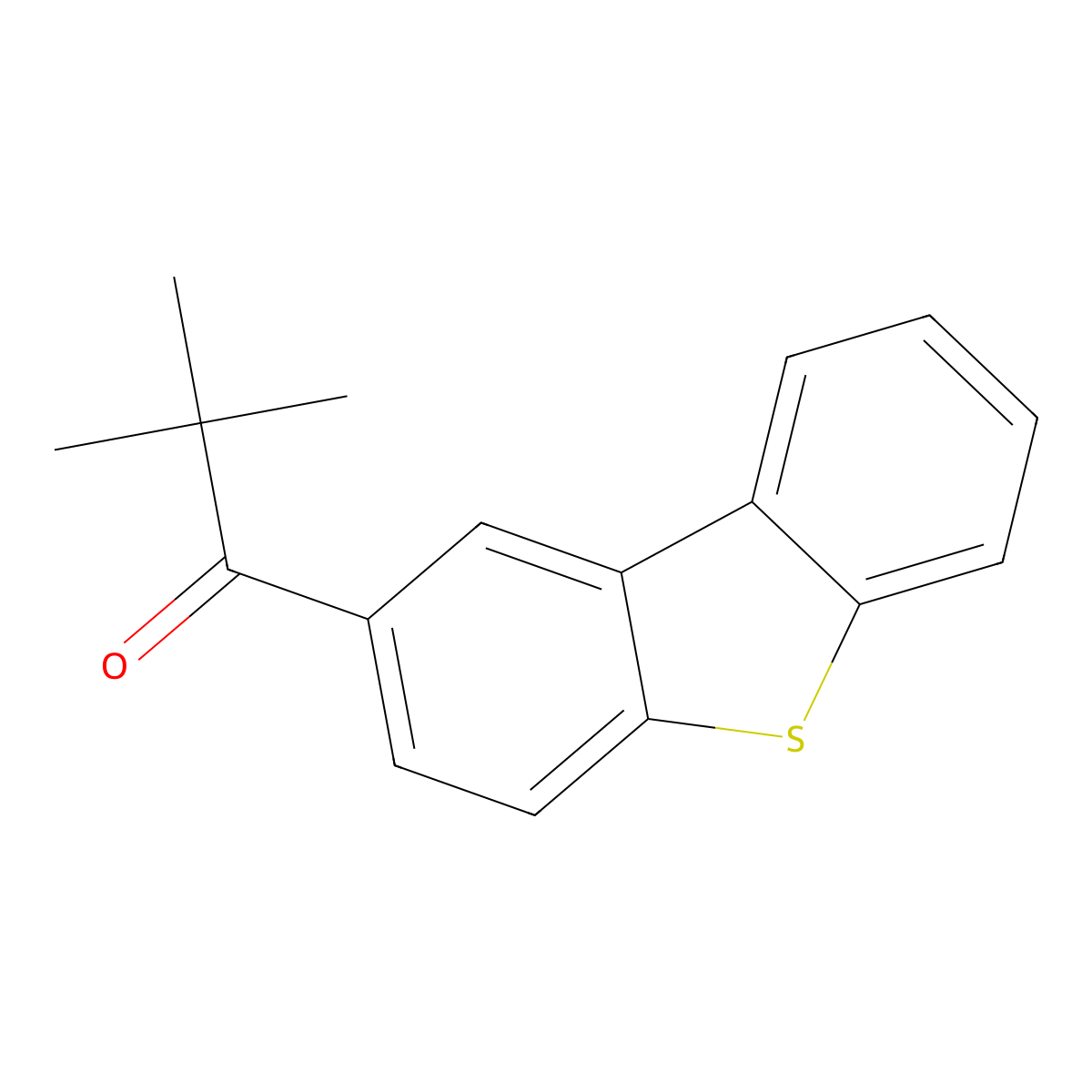1-Dibenzothiophen-2-yl-2,2-dimethylpropan-1-one molecular structure, CAS 1022674-69-6
