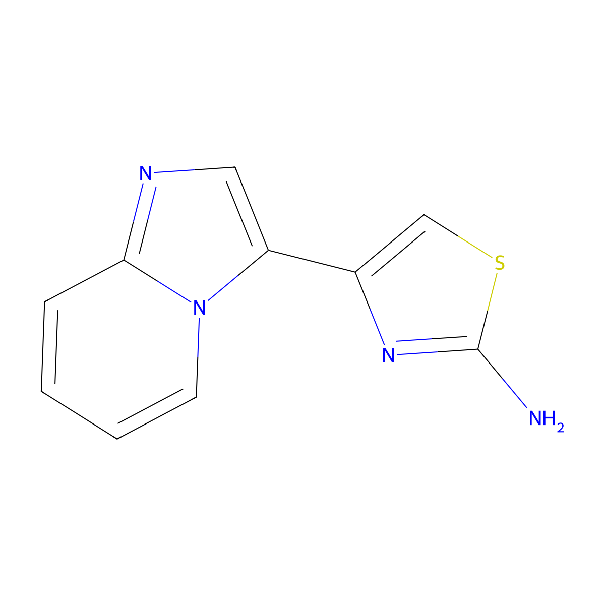 4-{Imidazo[1,2-a]pyridin-3-yl}-1,3-thiazol-2-amine molecular structure, CAS 1022675-05-3