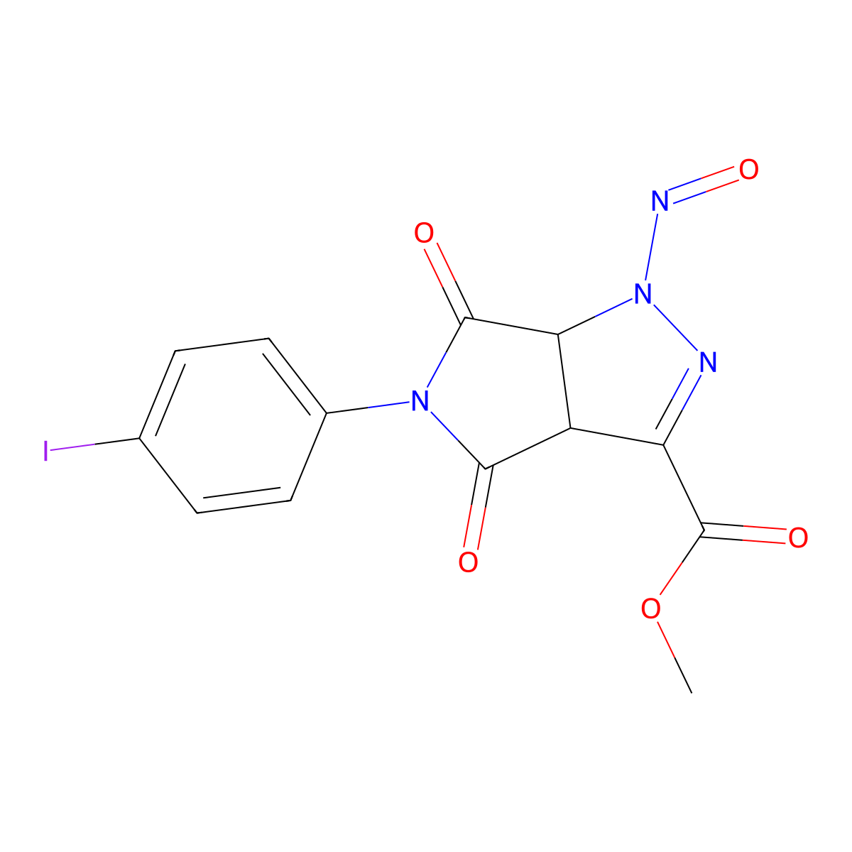 C13H9IN4O5 molecular structure, CAS 1022682-92-3
