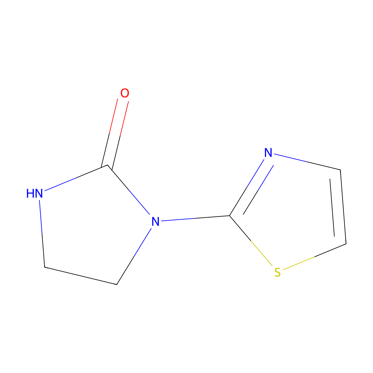 1-(2-Thiazolyl)-2-imidazolidinone molecular structure, CAS 10227-50-6