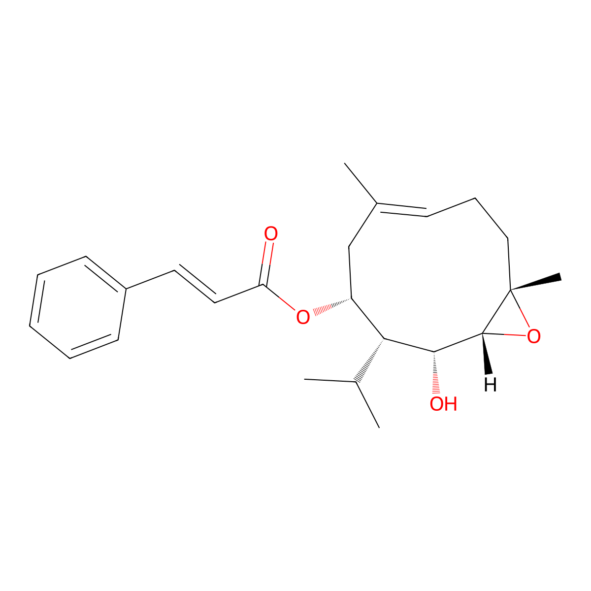 Cinnamoylechinadiol molecular structure, CAS 102273-85-8