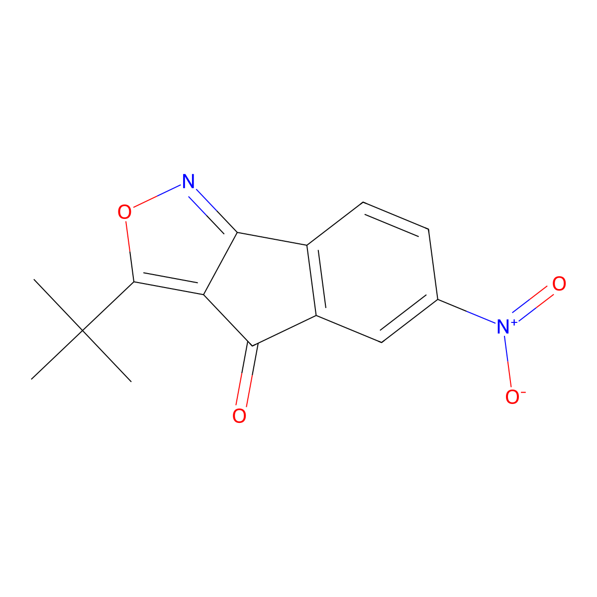 3-(Tert-butyl)-6-nitroindeno[3,2-C]isoxazol-4-one molecular structure, CAS 1022731-57-2
