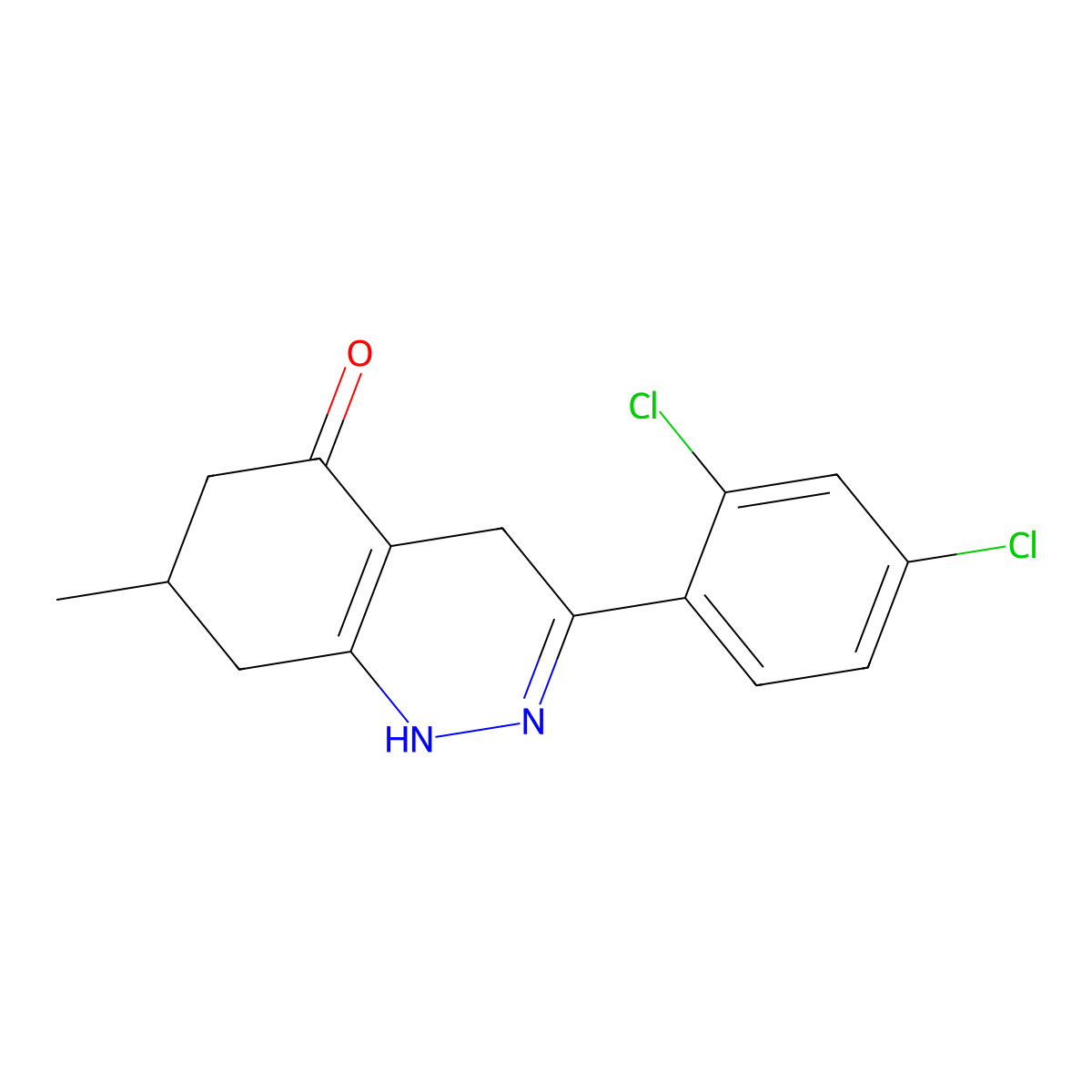 3-(2,4-dichlorophenyl)-7-methyl-4,6,7,8-tetrahydro-1H-cinnolin-5-one molecular structure, CAS 1022731-86-7