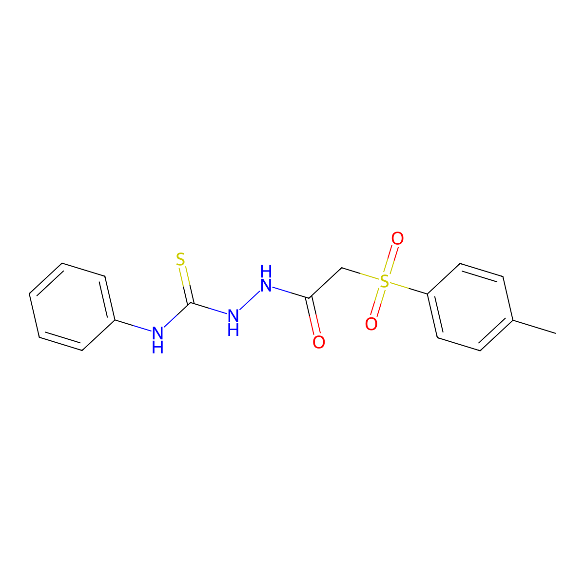 2-{2-[(4-methylphenyl)sulfonyl]acetyl}-N-phenyl-1-hydrazinecarbothioamide molecular structure, CAS 1022732-73-5