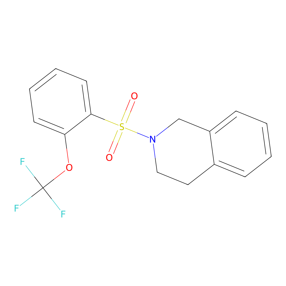 2-[2-(Trifluoromethoxy)benzenesulfonyl]-1,2,3,4-tetrahydroisoquinoline molecular structure, CAS 1022739-74-7