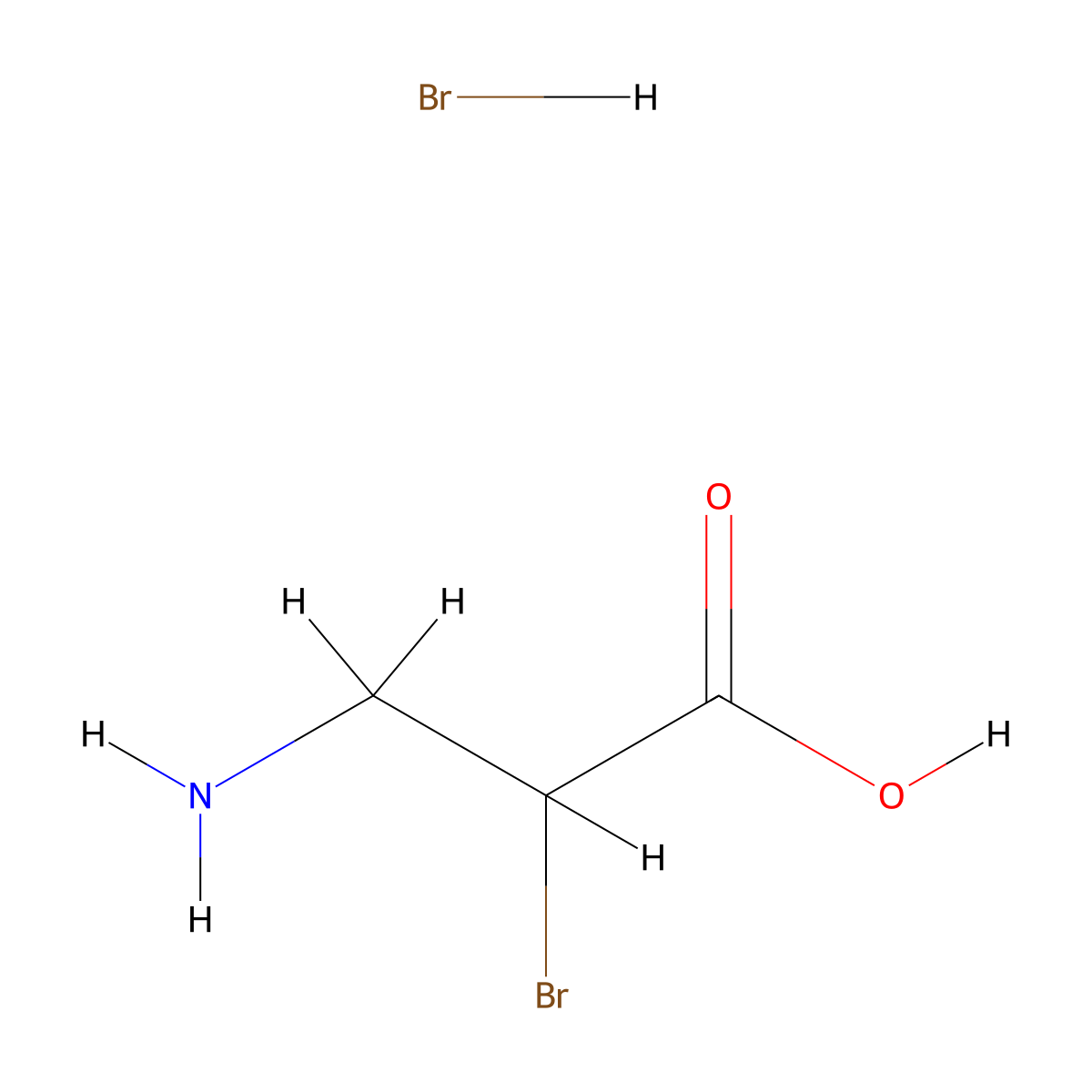 3-Amino-2-bromopropanoic Acid Hydrobromide molecular structure, CAS 102274-24-8