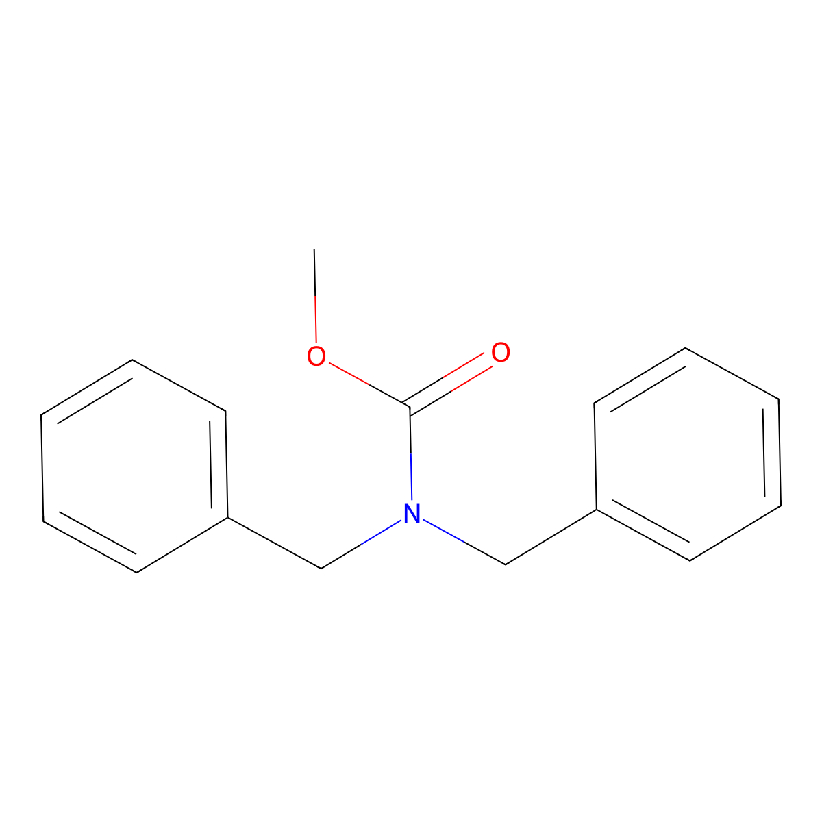 Methyl dibenzylcarbamate molecular structure, CAS 102276-52-8