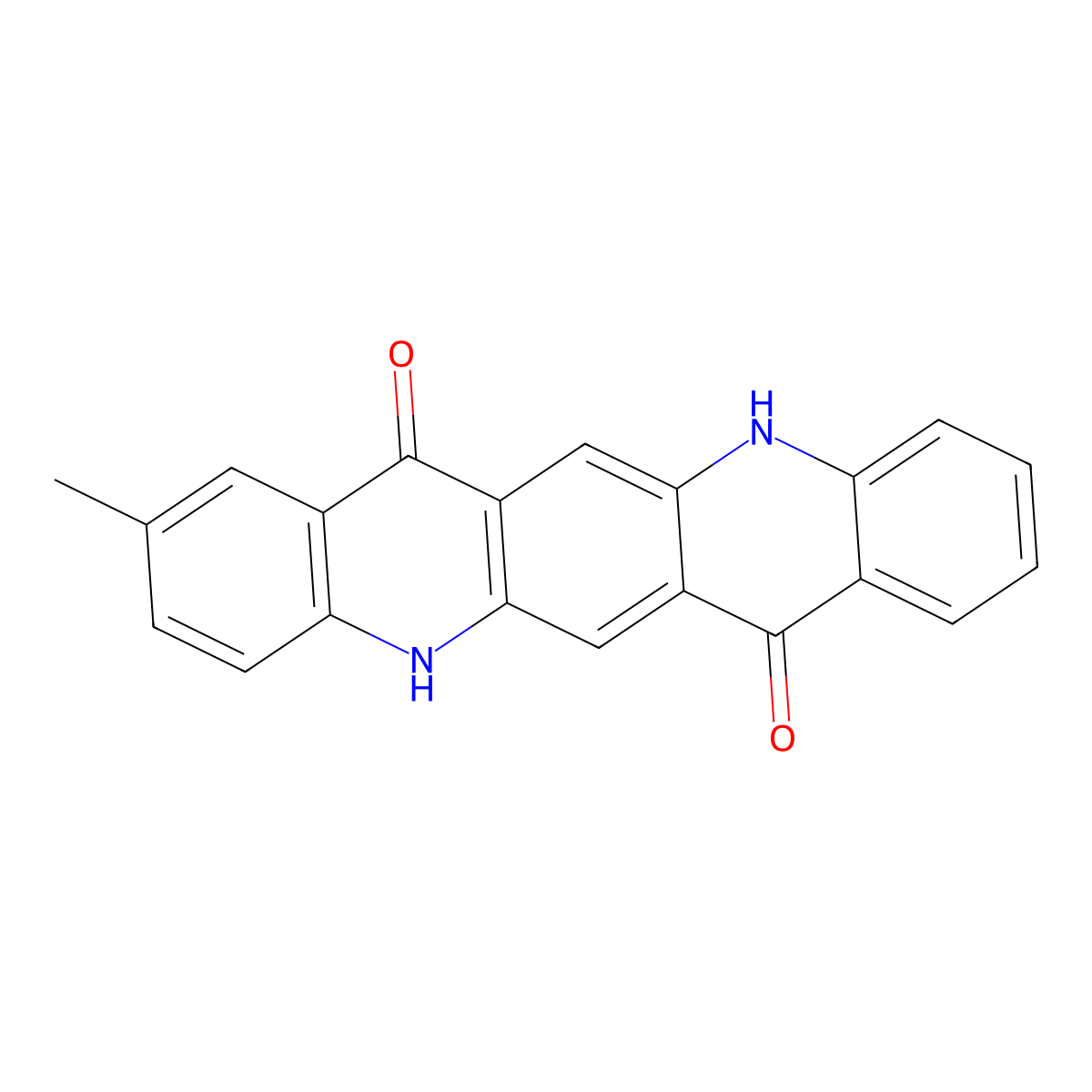 Quino[2,3-b]acridine-7,14-dione, 5,12-dihydro-2-methyl- molecular structure, CAS 10228-01-0
