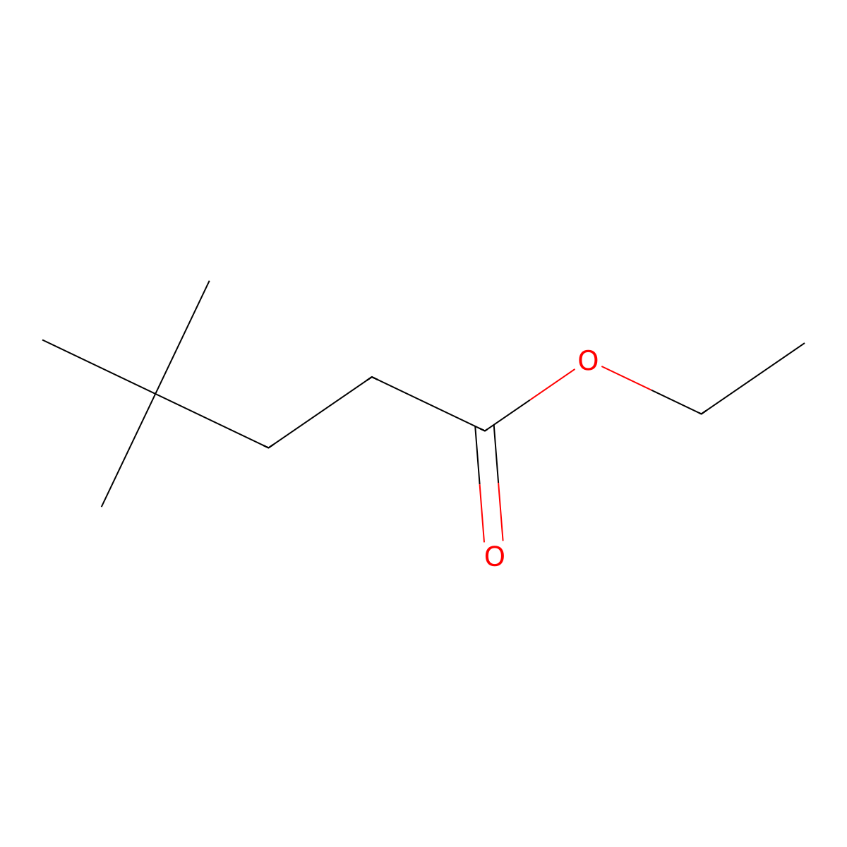 Ethyl 4,4-dimethylpentanoate molecular structure, CAS 10228-99-6