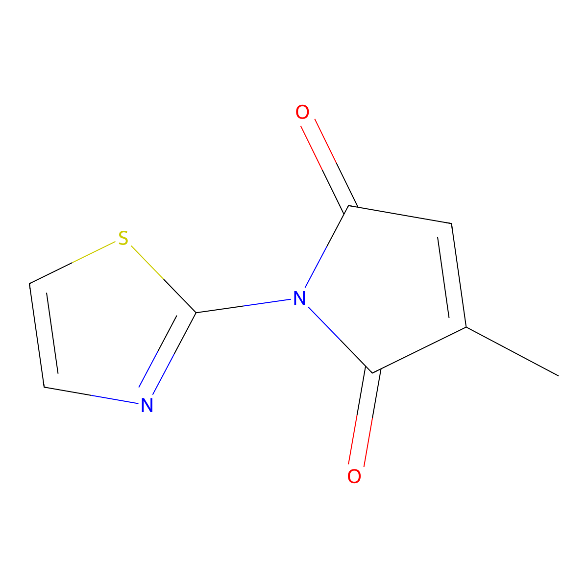 3-Methyl-1-(2,5-thiazolyl)-3-pyrroline-2,5-dione molecular structure, CAS 1022803-10-6