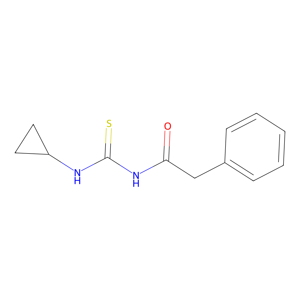 1-(Cyclopropyl)-3-(2-phenylacetyl)thiourea molecular structure, CAS 1022808-93-0