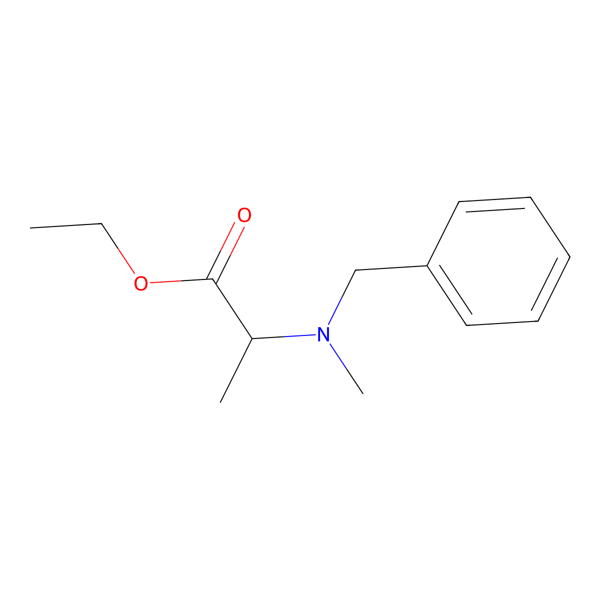 Ethyl 2-[benzyl(methyl)amino]propanoate molecular structure, CAS 102281-35-6