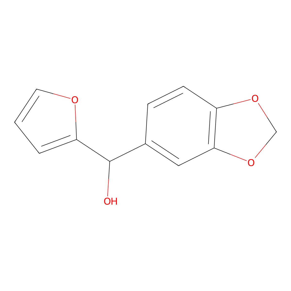 Benzo[d][1,3]dioxol-5-yl(furan-2-yl)methanol molecular structure, CAS 102285-66-5
