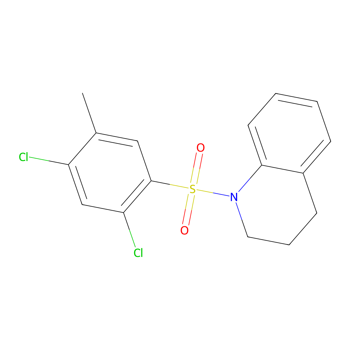 1-(2,4-Dichloro-5-methylbenzenesulfonyl)-1,2,3,4-tetrahydroquinoline molecular structure, CAS 1022864-59-0