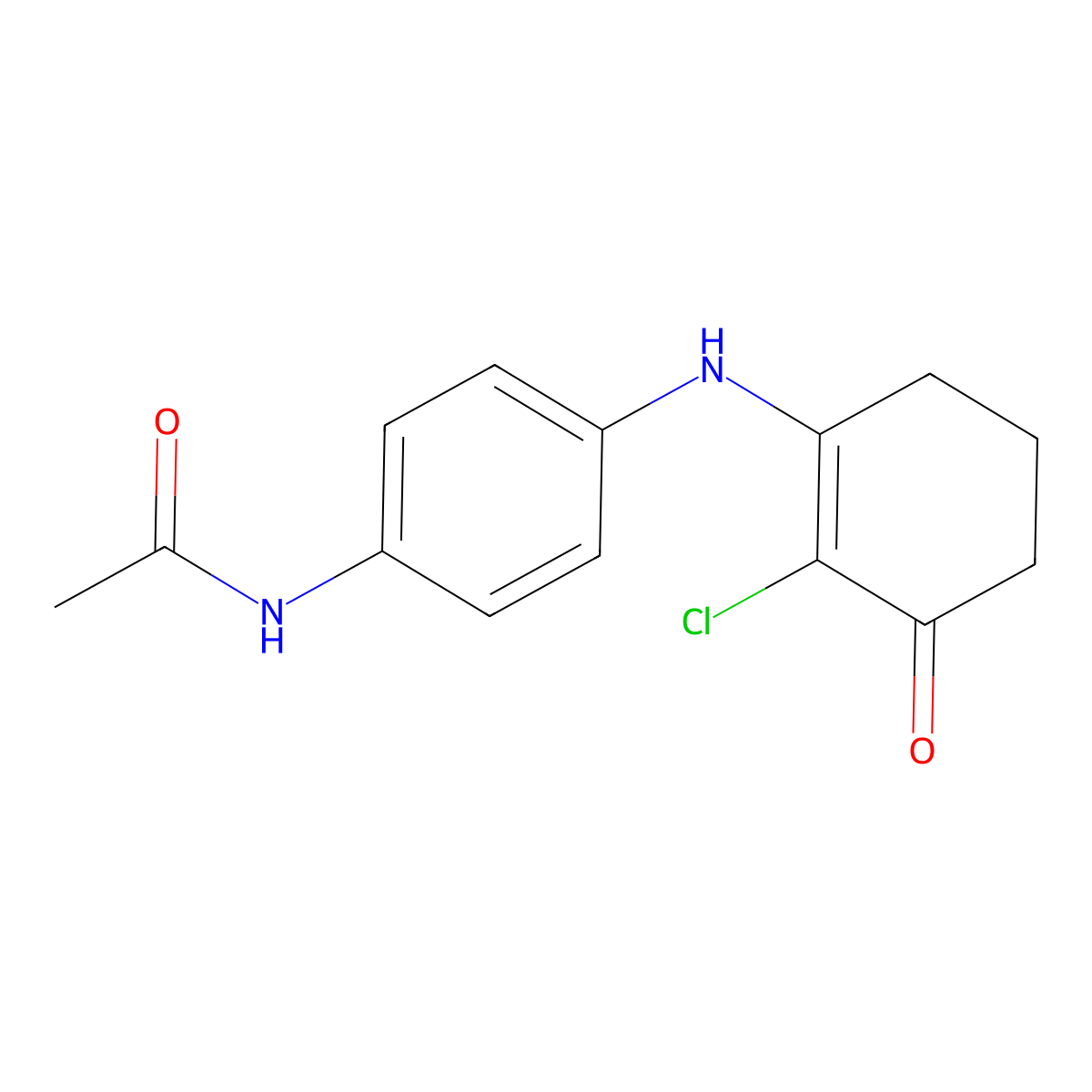N-(4-((2-Chloro-3-oxocyclohex-1-enyl)amino)phenyl)ethanamide molecular structure, CAS 1022891-73-1