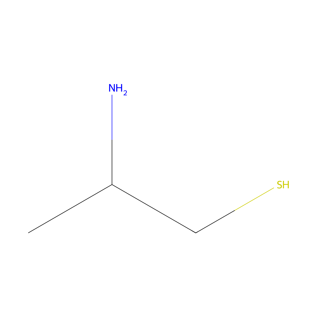 1-Propanethiol, 2-amino- molecular structure, CAS 10229-29-5