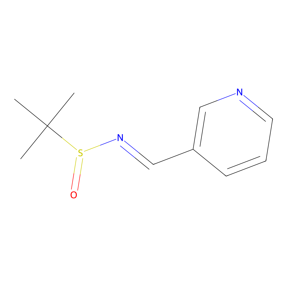(E)-2-methyl-N-(pyridin-3-ylmethylene)propane-2-sulfinamide molecular structure, CAS 1022901-15-0