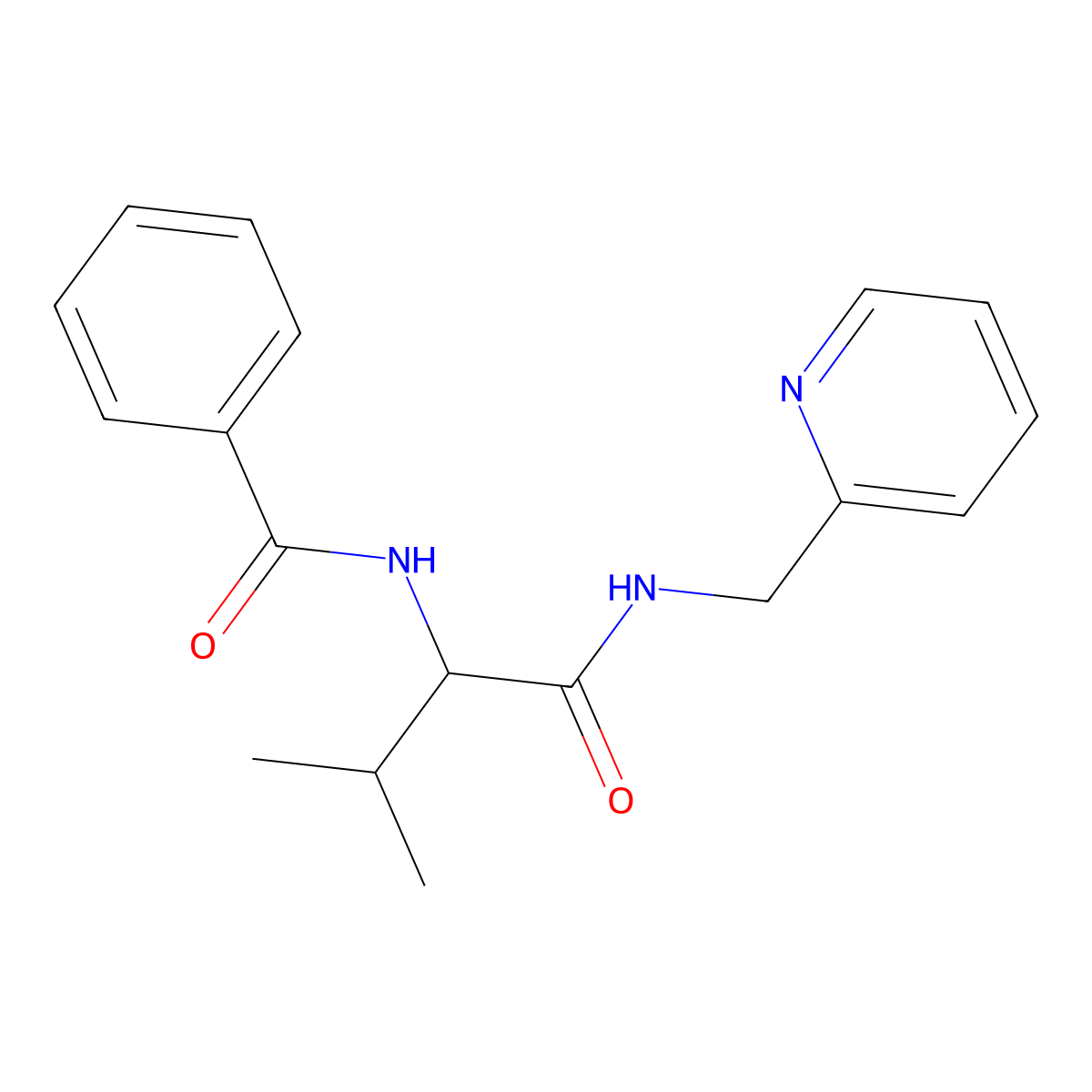 N-[3-methyl-1-oxo-1-(pyridin-2-ylmethylamino)butan-2-yl]benzamide molecular structure, CAS 1022917-57-2