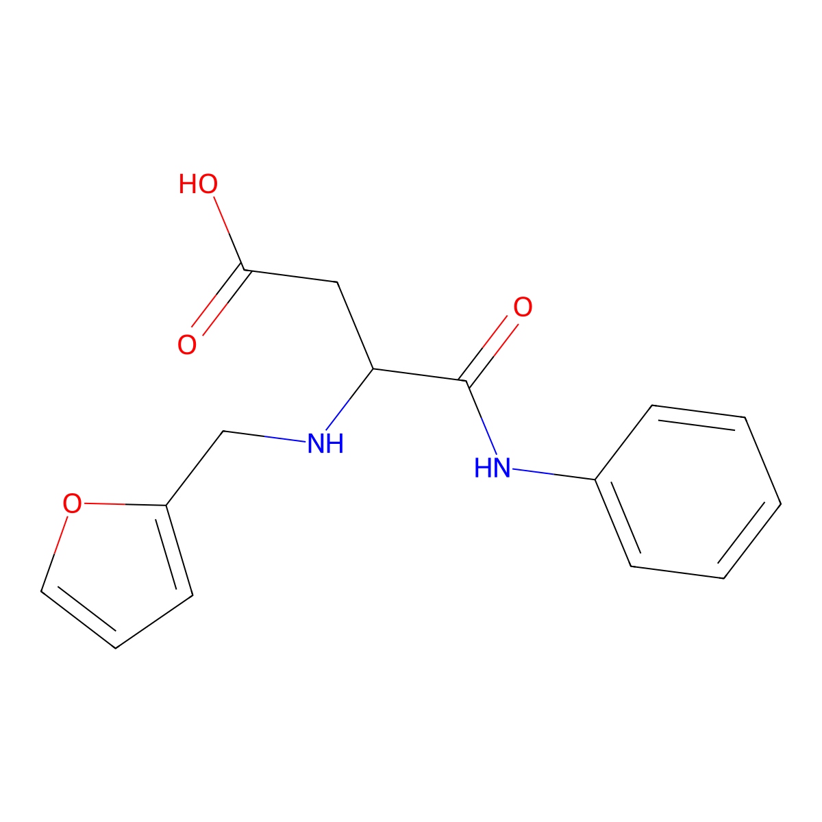 3-((Furan-2-ylmethyl)amino)-4-oxo-4-(phenylamino)butanoic acid molecular structure, CAS 1022919-76-1