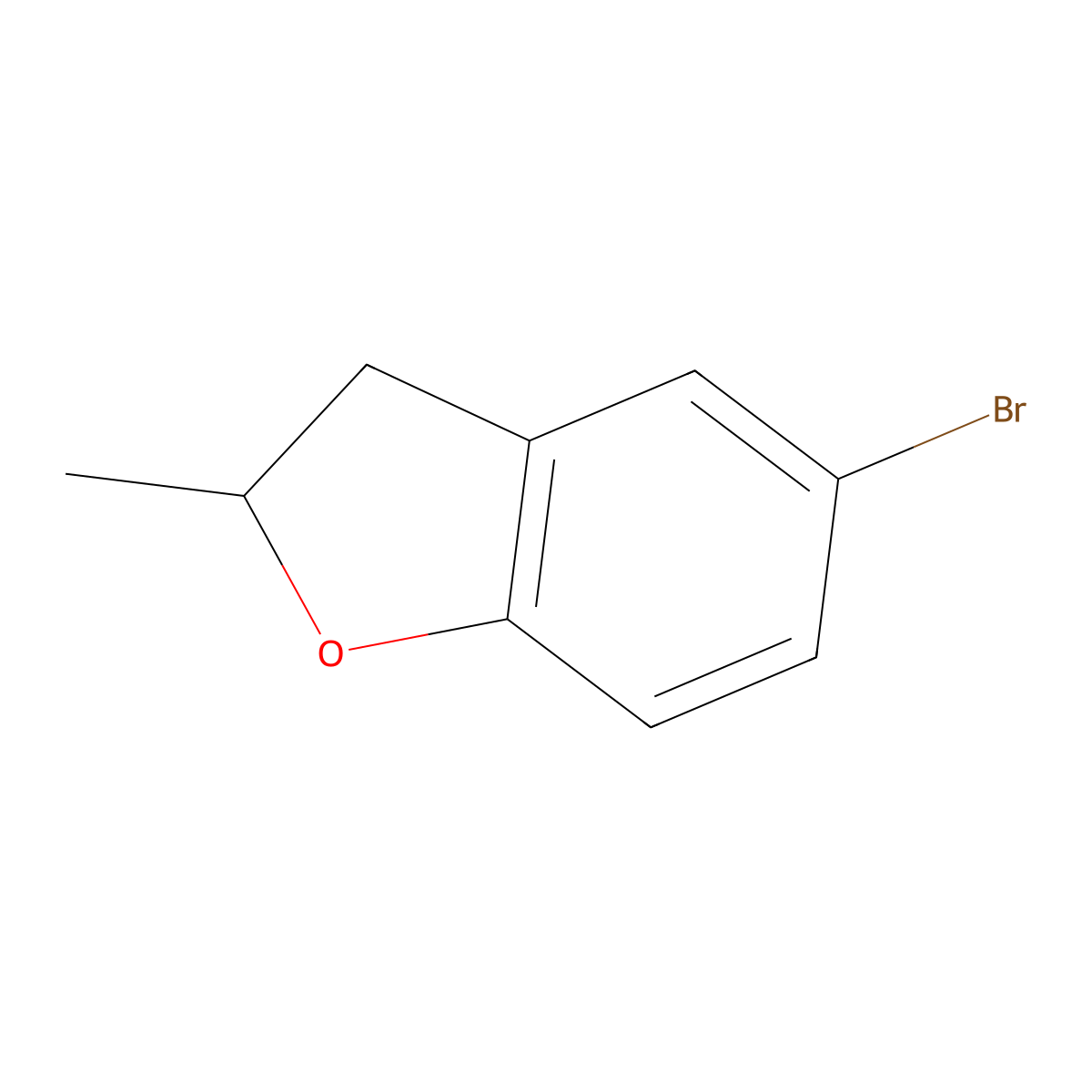 5-Bromo-2-methyl-2,3-dihydro-1-benzofuran molecular structure, CAS 102292-30-8
