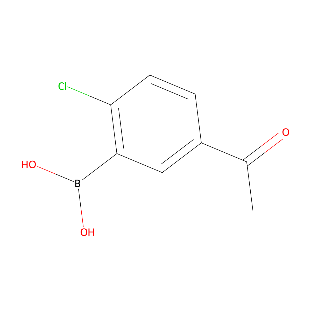 5-Acetyl-2-chlorophenylboronic acid molecular structure, CAS 1022922-17-3