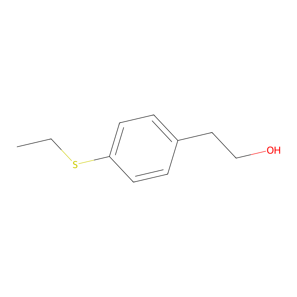 4-Ethylthiophenethyl alcohol molecular structure, CAS 102293-54-9
