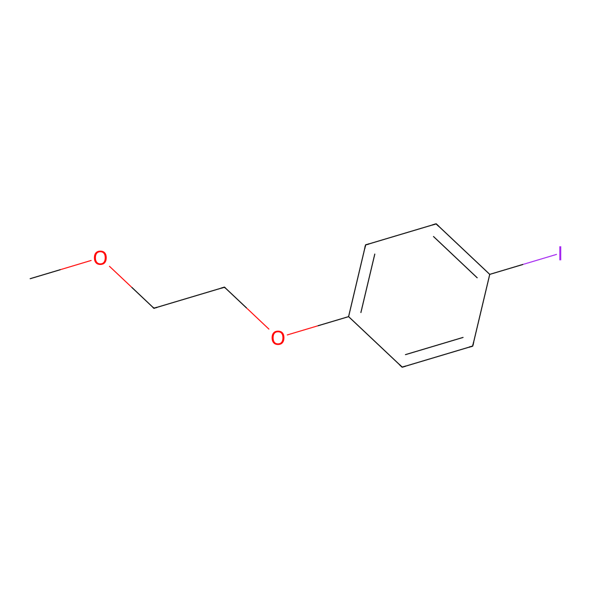 1-Iodo-4-(2-methoxyethoxy)benzene molecular structure, CAS 102293-99-2