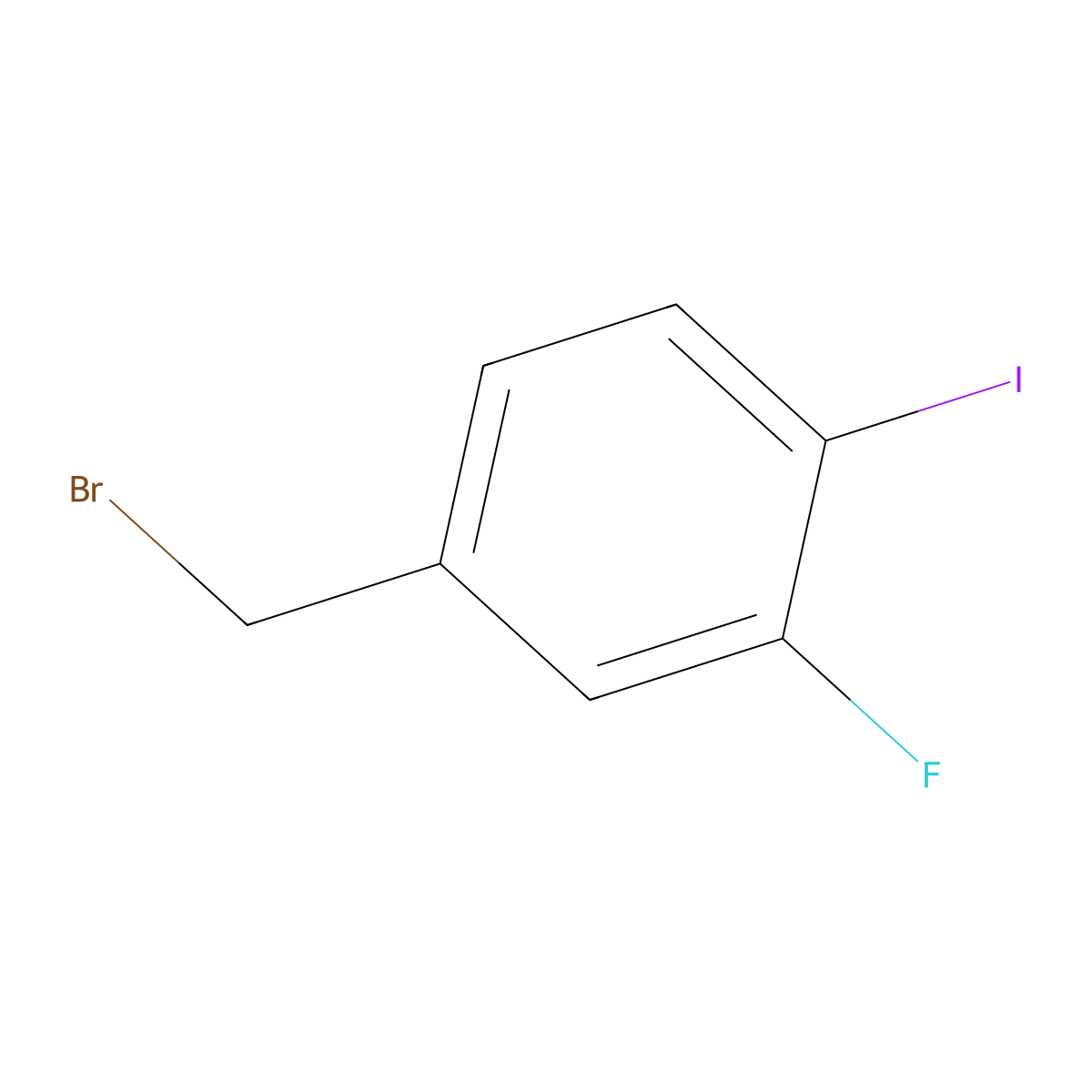 3-Fluoro-4-iodobenzyl bromide molecular structure, CAS 1022931-83-4