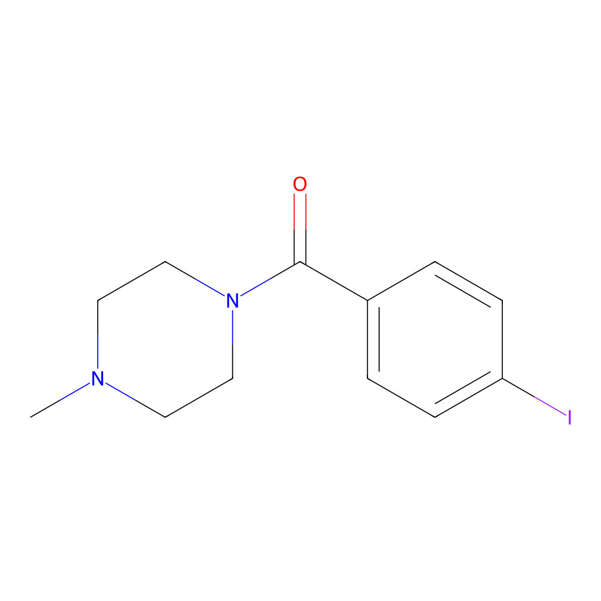 1-(4-Iodobenzoyl)-4-methylpiperazine molecular structure, CAS 102294-90-6