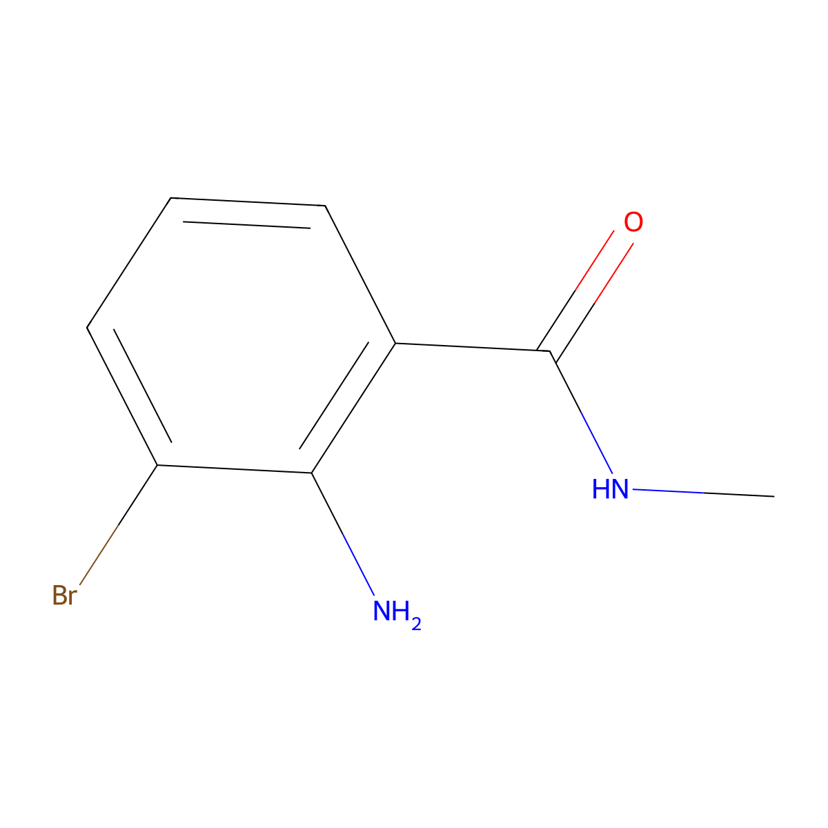 2-Amino-3-bromo-N-methylbenzamide molecular structure, CAS 1022960-45-7