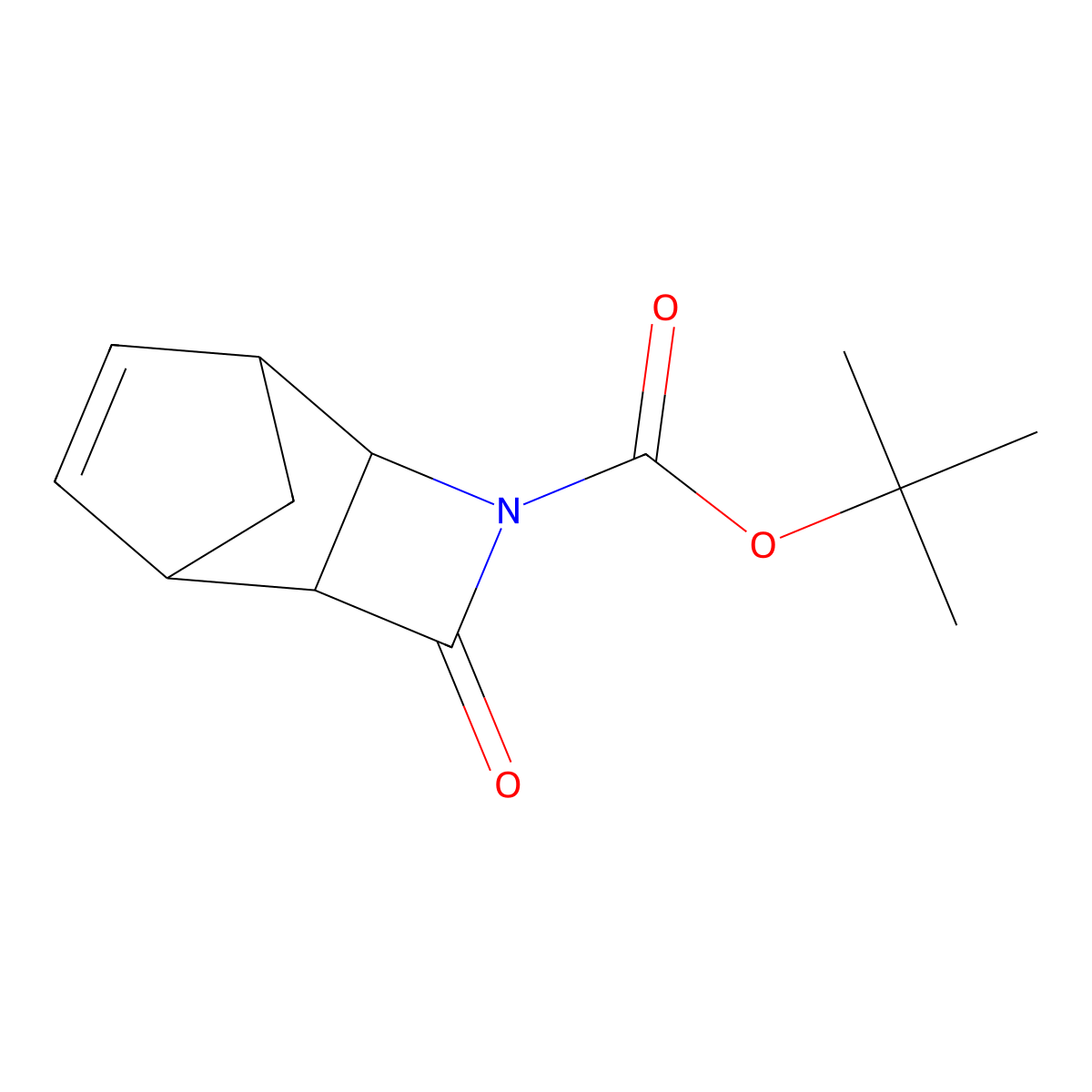 tert-Butyl 4-oxo-3-azatricyclo[4.2.1.02,5]non-7-ene-3-carboxylate molecular structure, CAS 1022961-45-0