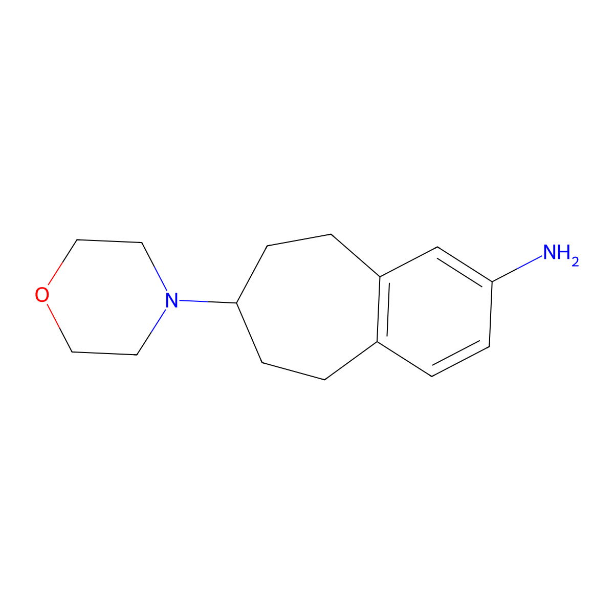 7-morpholino-6,7,8,9-tetrahydro-5H-benzo[7]annulen-3-amine molecular structure, CAS 1022963-80-9