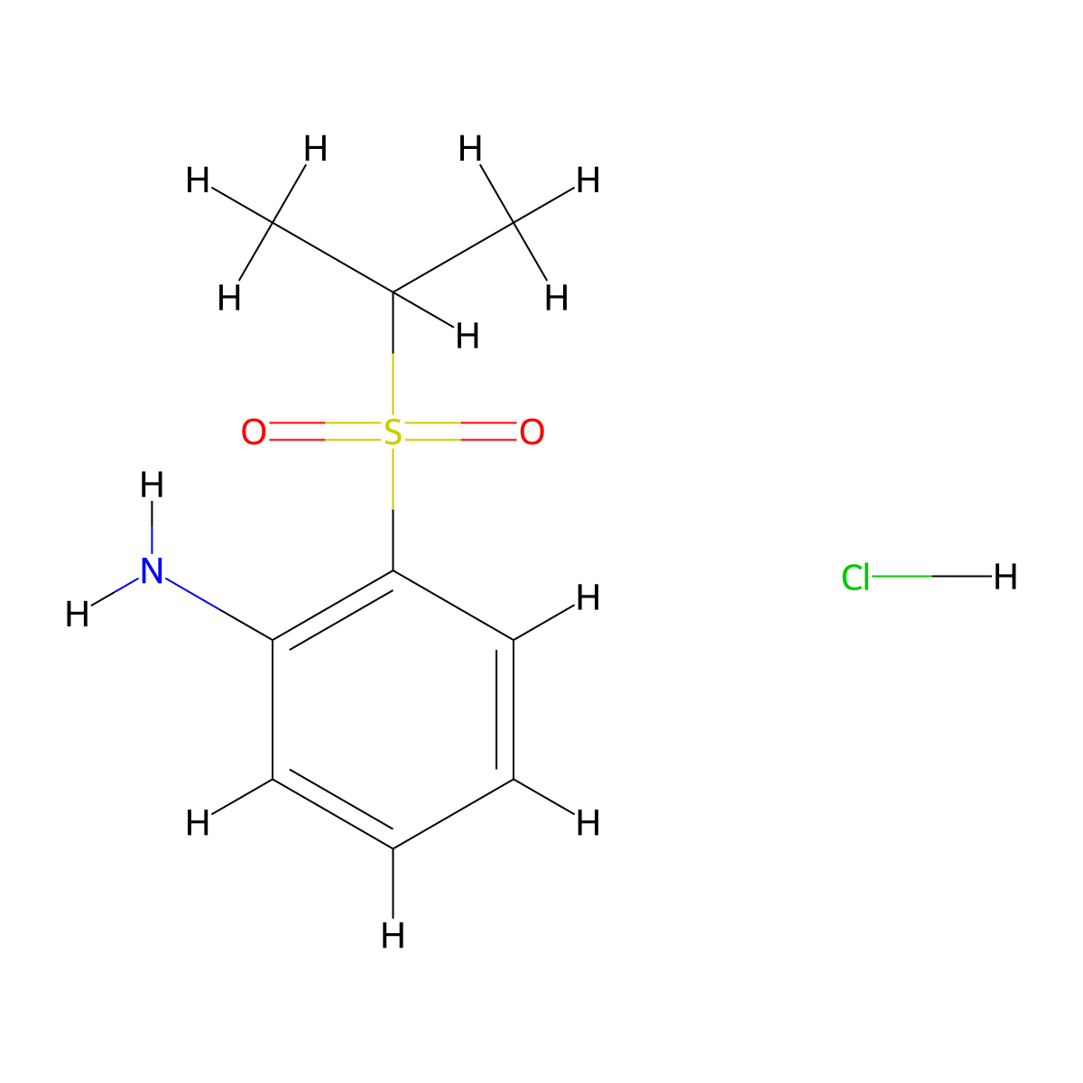 2-(Isopropylsulfonyl)aniline hydrochloride molecular structure, CAS 1022968-46-2