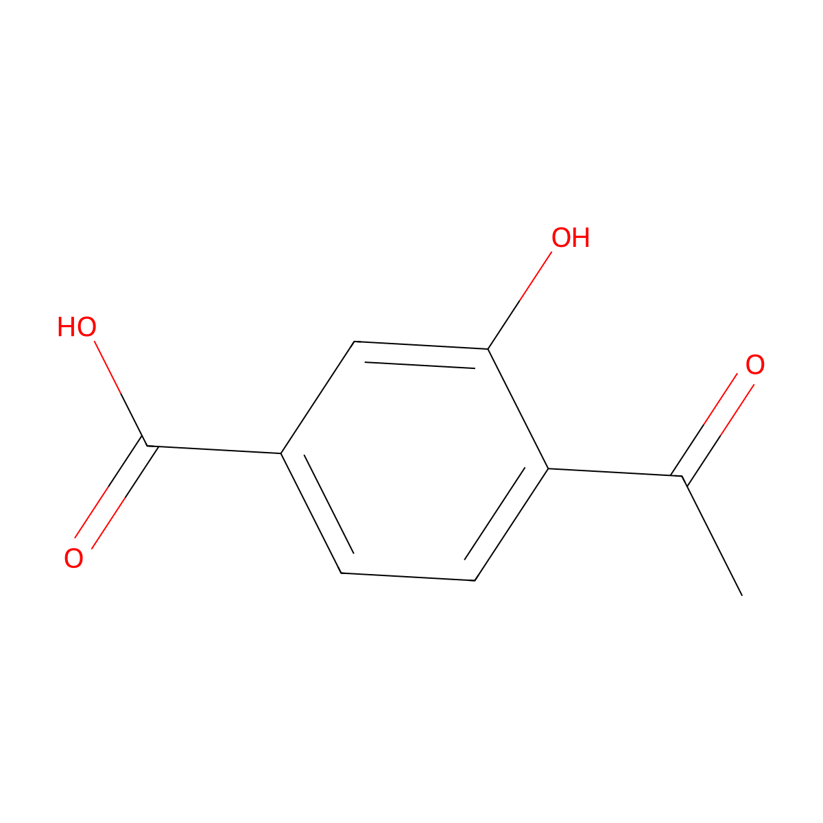 4-Acetyl-3-hydroxybenzoic acid molecular structure, CAS 102297-62-1