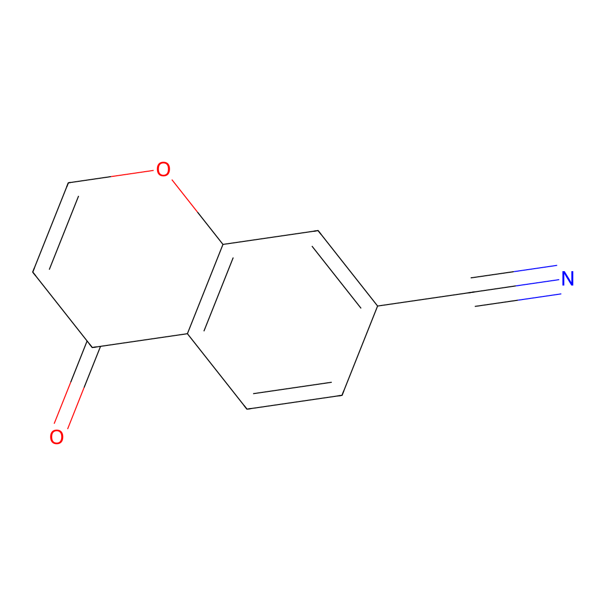 4-oxo-4H-chromene-7-carbonitrile molecular structure, CAS 102297-64-3