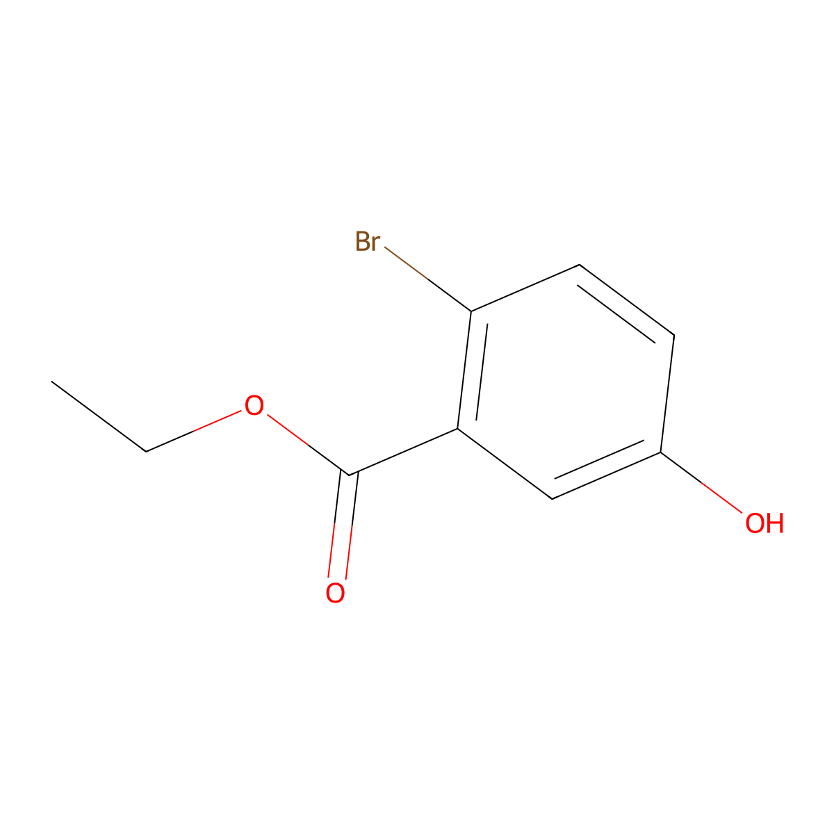 Ethyl 2-bromo-5-hydroxybenzoate molecular structure, CAS 102297-71-2
