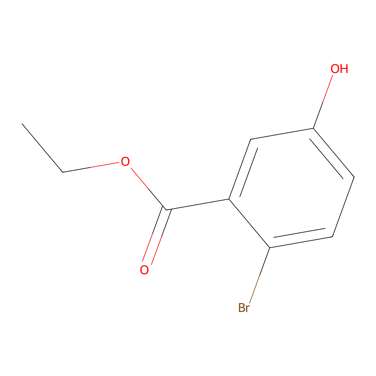 Ethyl 2-bromo-5-hydroxybenzoate molecular structure, CAS 102297-71-2