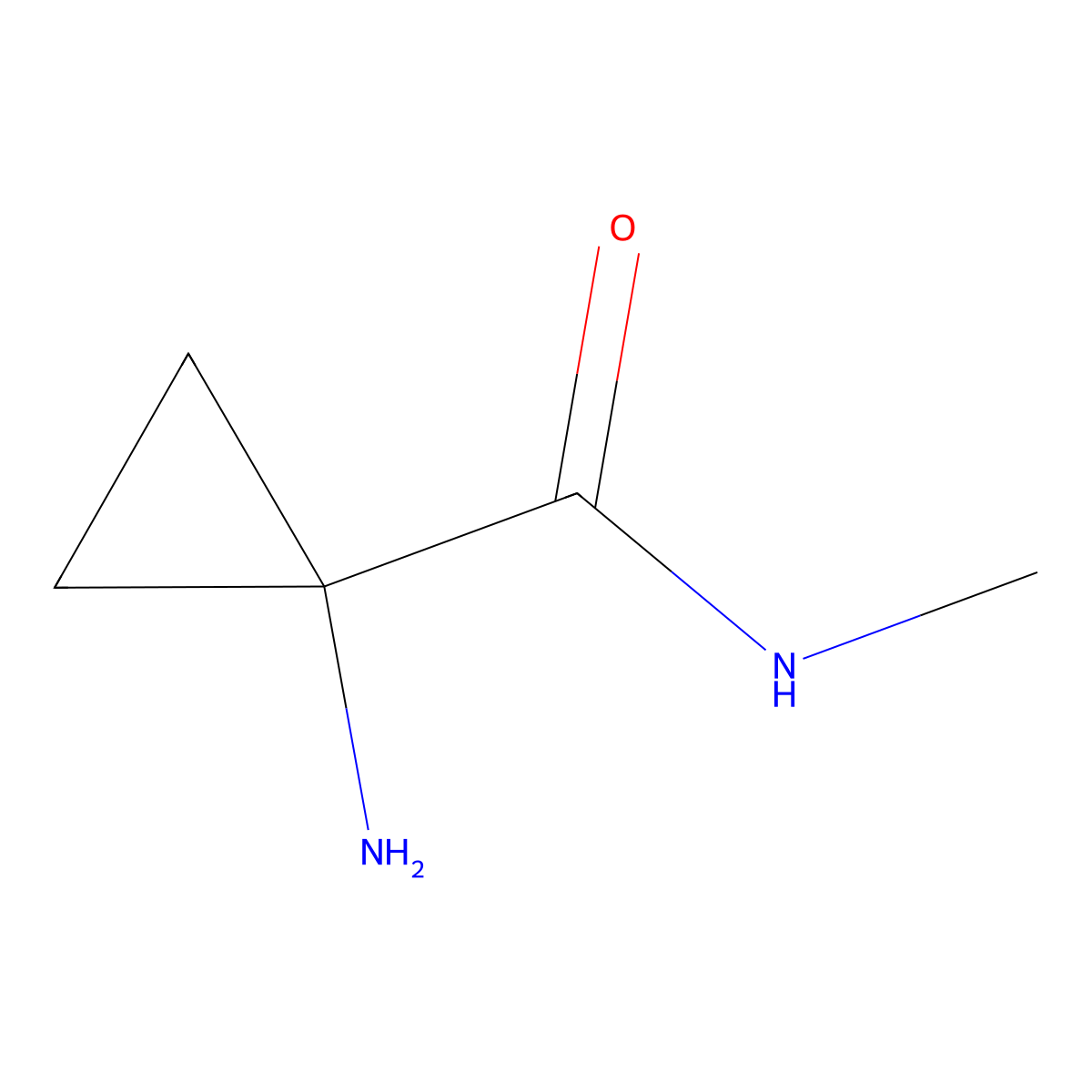 1-amino-N-methylcyclopropane-1-carboxamide molecular structure, CAS 1022970-19-9