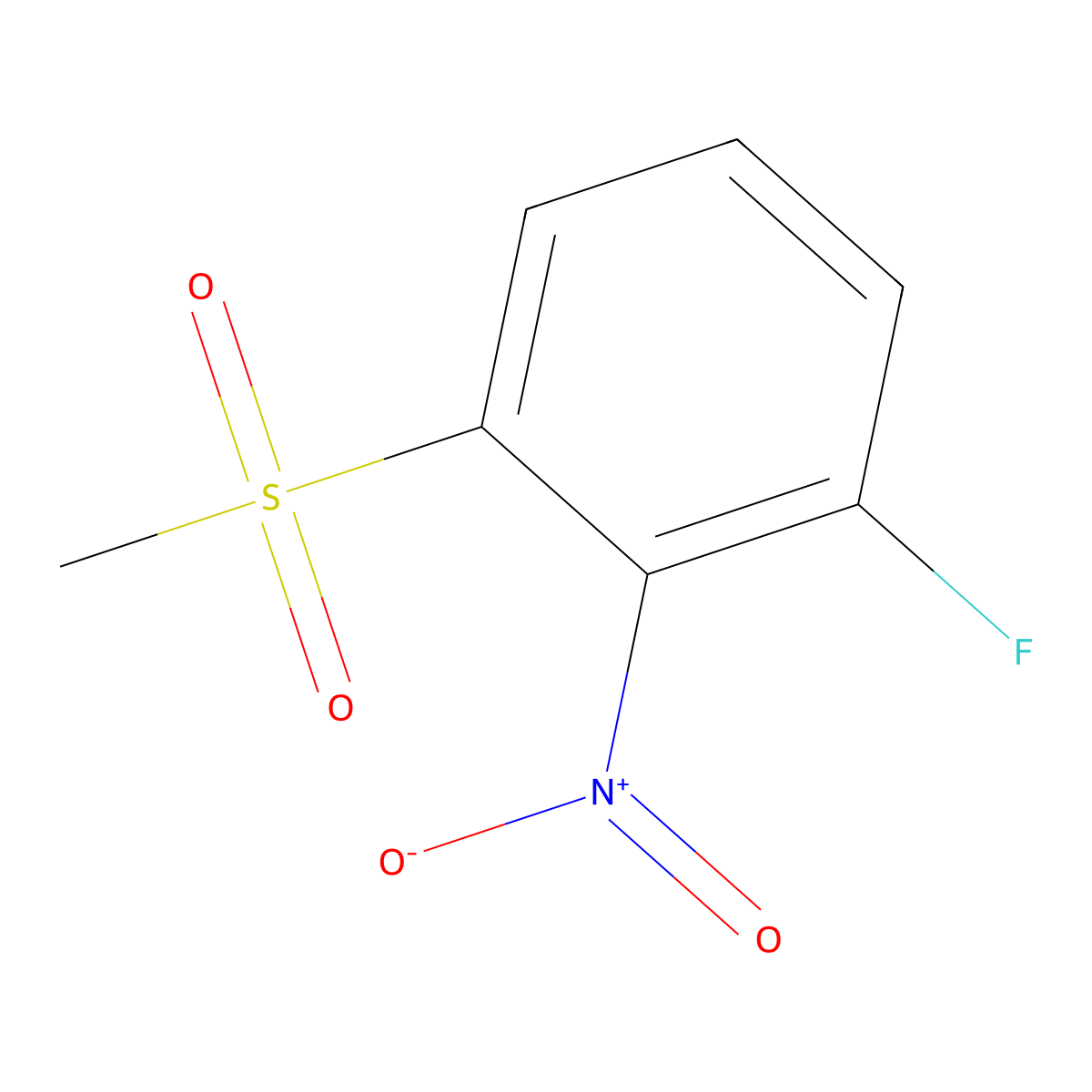 1-Fluoro-3-methanesulfonyl-2-nitrobenzene molecular structure, CAS 1022971-93-2