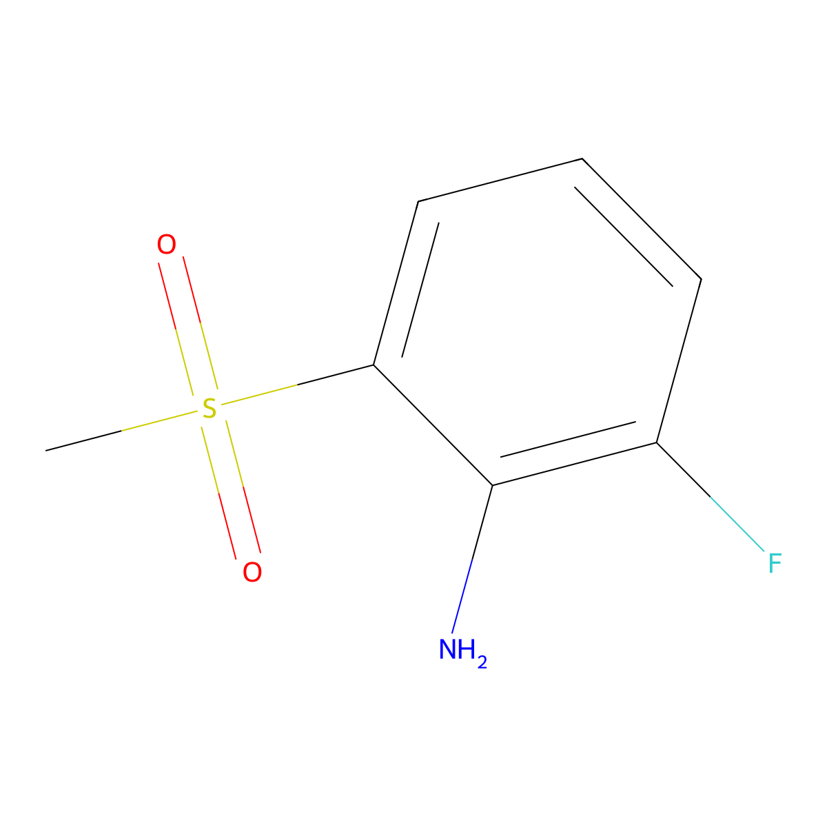 2-Fluoro-6-methanesulfonylaniline molecular structure, CAS 1022971-95-4