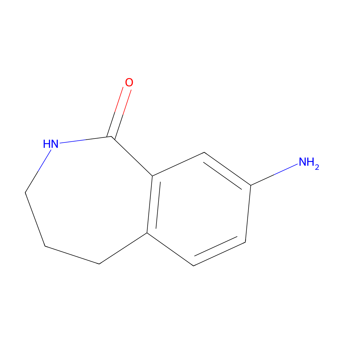 8-amino-2,3,4,5-tetrahydro-1H-2-benzazepin-1-one molecular structure, CAS 1022972-01-5