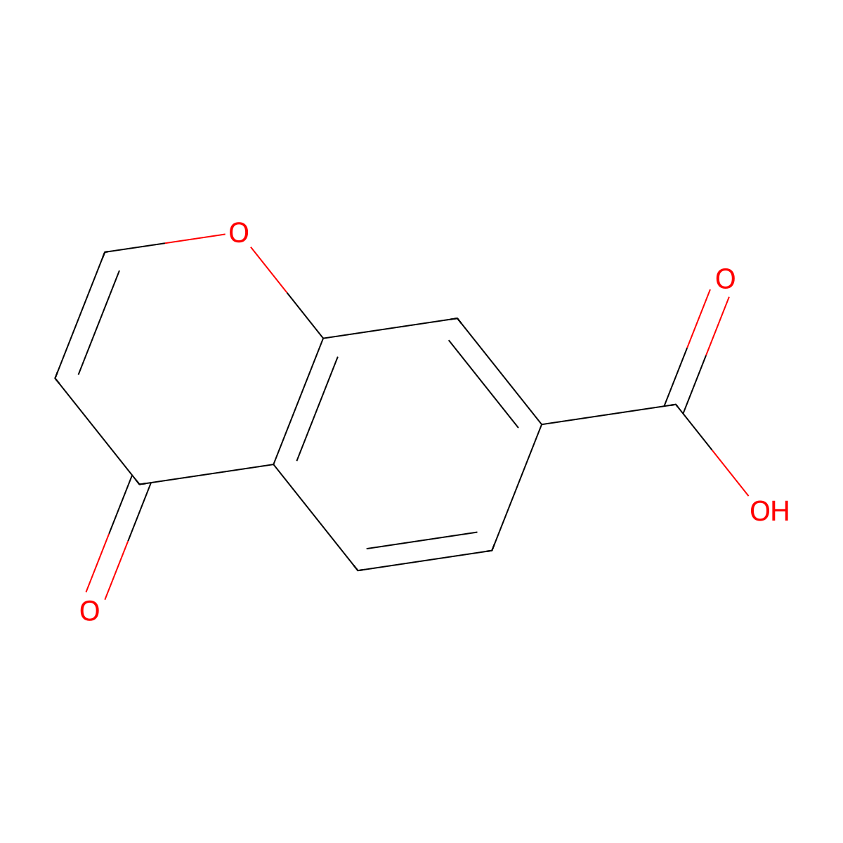 4H-1-Benzopyran-7-carboxylic acid, 4-oxo- molecular structure, CAS 102298-12-4