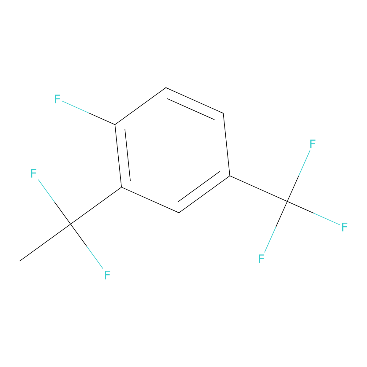 2-(1,1-Difluoroethyl)-1-fluoro-4-(trifluoromethyl)benzene molecular structure, CAS 1022980-26-2